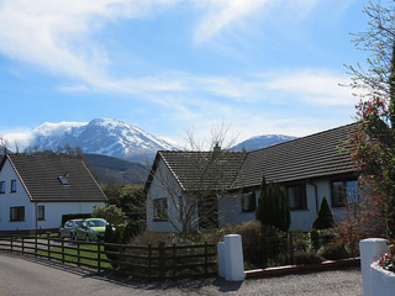 Mayfield B&B near Fort William with Ben Nevis in the background