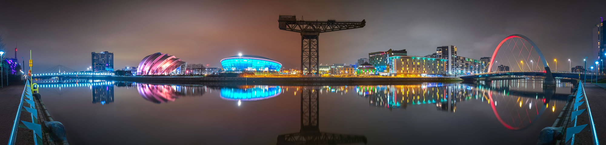 Glasgow Cityscape, looking north over the River Clyde