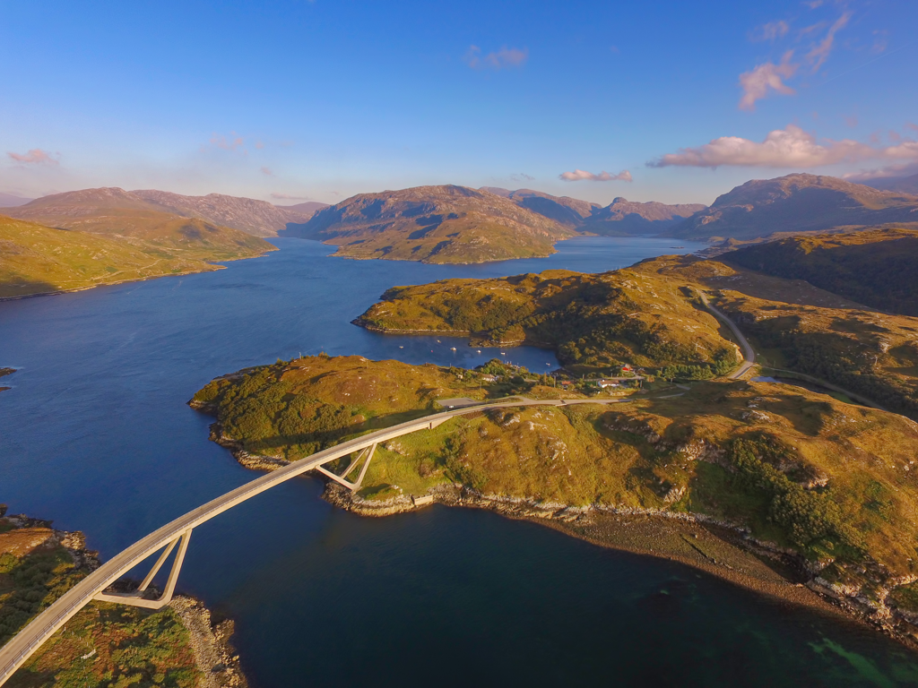 Kylesku Bridge in Kylesku, Scotland