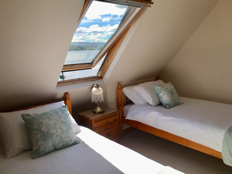 Twin Bedroom With View 2, White Cottage, Inverness